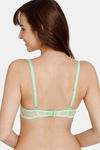 Zivame Beautiful Basics Padded Wired Medium Coverage T-Shirt Bra - Green Ash — thumbnail 4